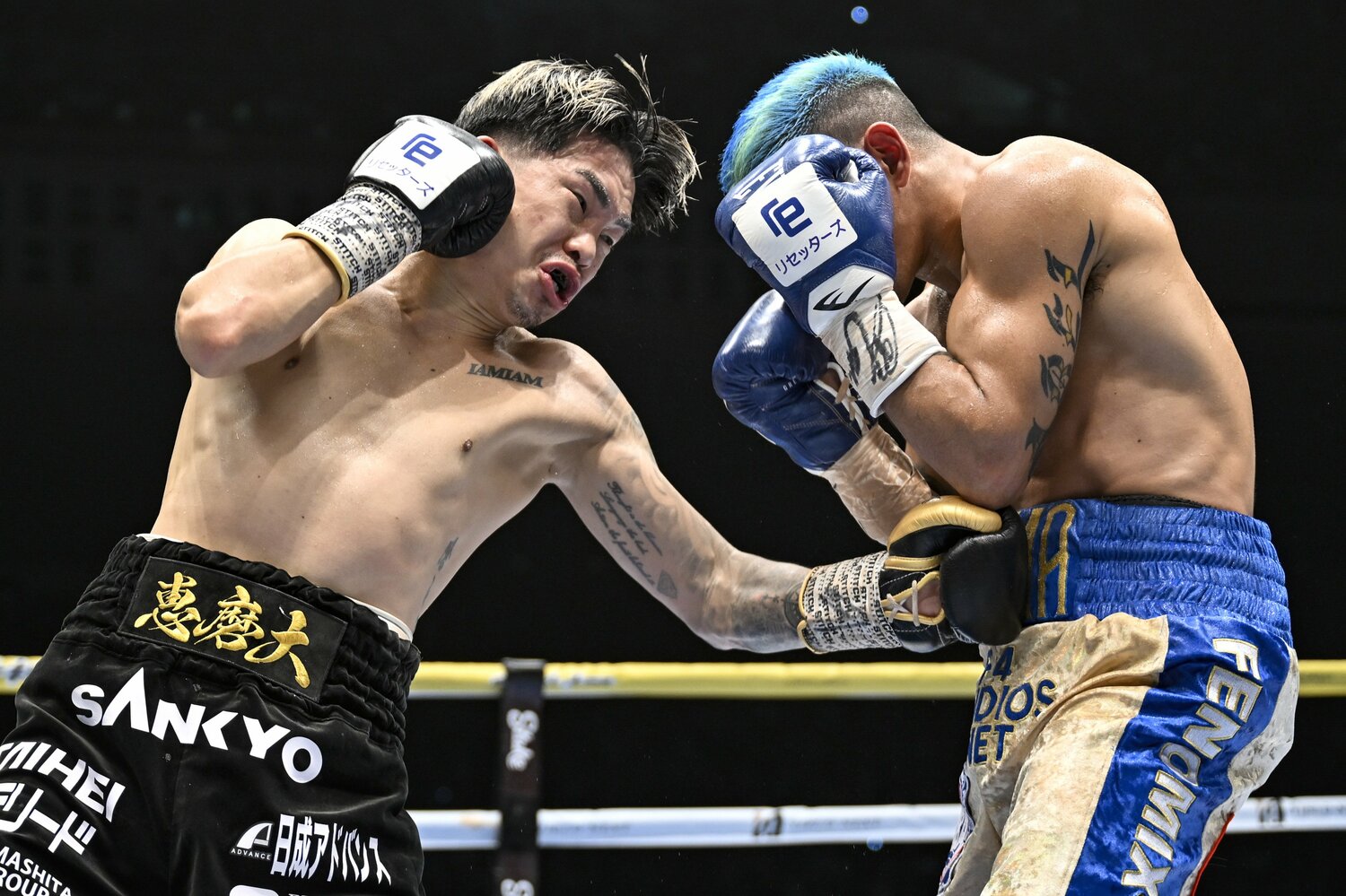 マルティネスが「本当に効いた」と振り返った井岡一翔の左ボディ　©Hiroaki Yamaguchi