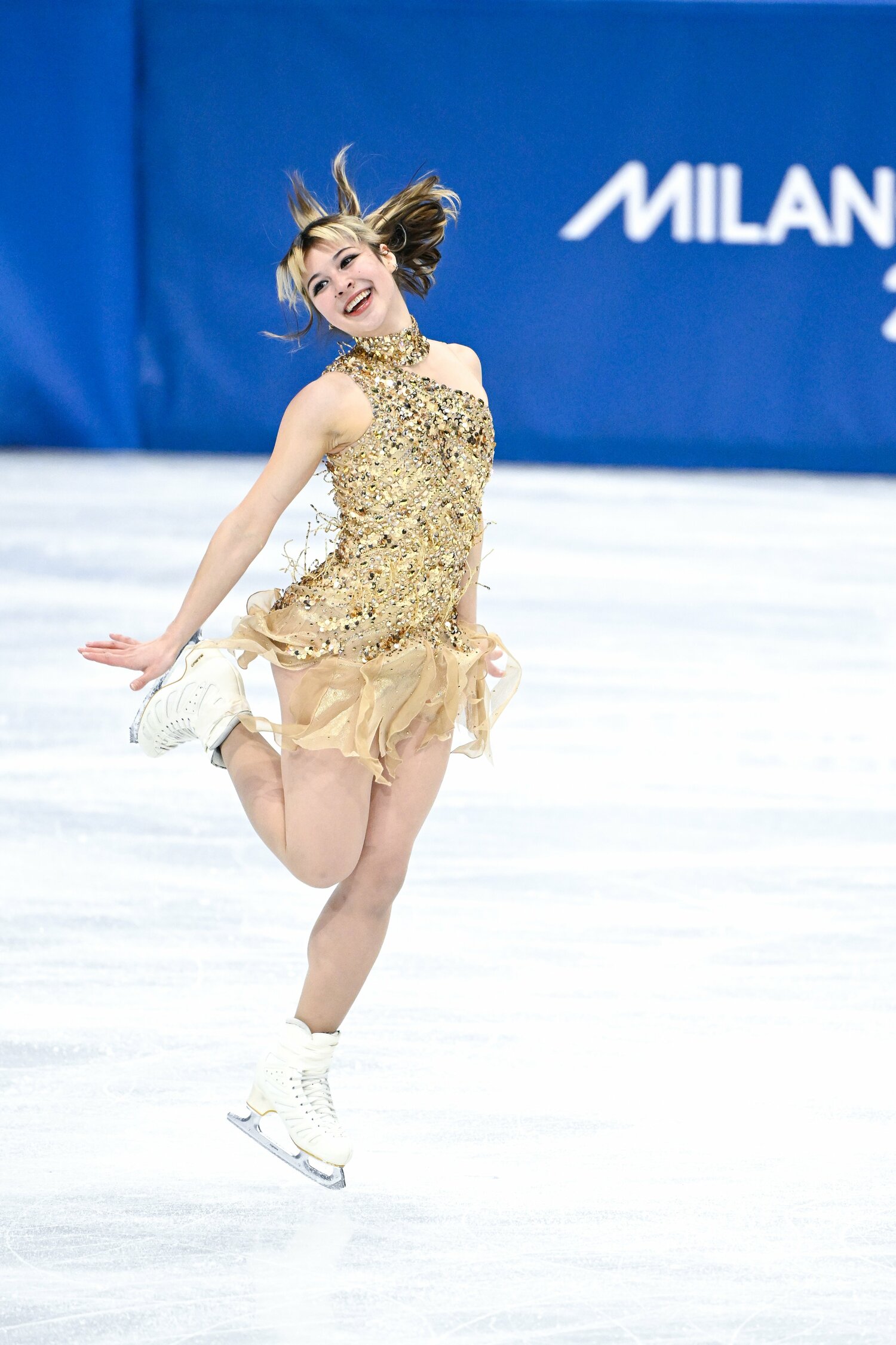 フリーの演技でもプレッシャーとは無縁のように楽しげな表情をみせていた　©️Asami Enomoto / JMPA