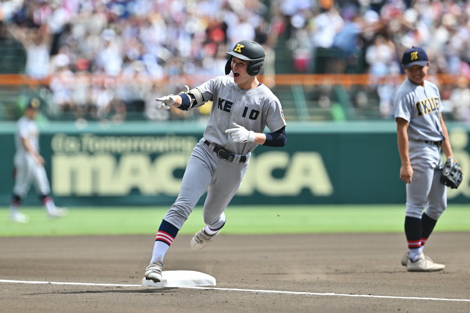 慶応高との決勝戦は丸田湊斗の初回先頭打者ホームランで一気に流れを持って行かれた　©Hideki Sugiyama