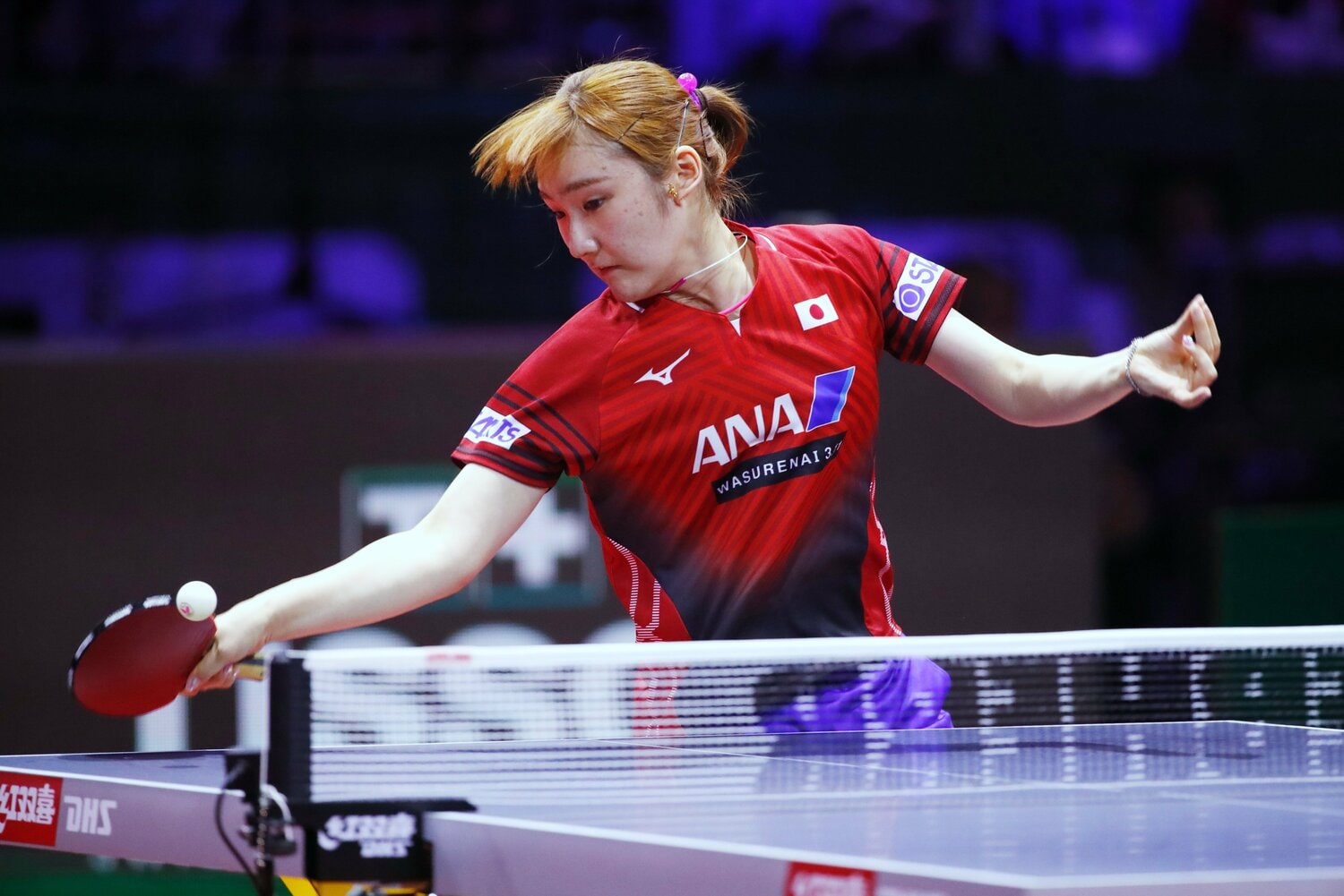 2019年のブダペスト世界卓球では女子シングルスでベスト8に進出。名実ともに日本トップ選手として戦ってきた　©AFLO