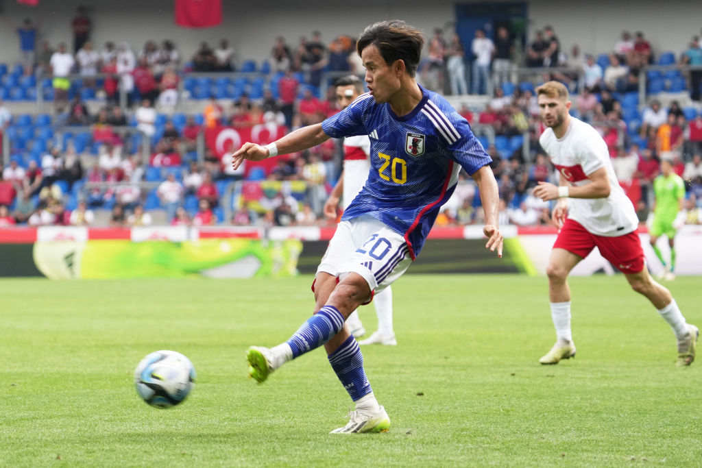 トルコ戦での久保　©Masashi Hara/Getty Images