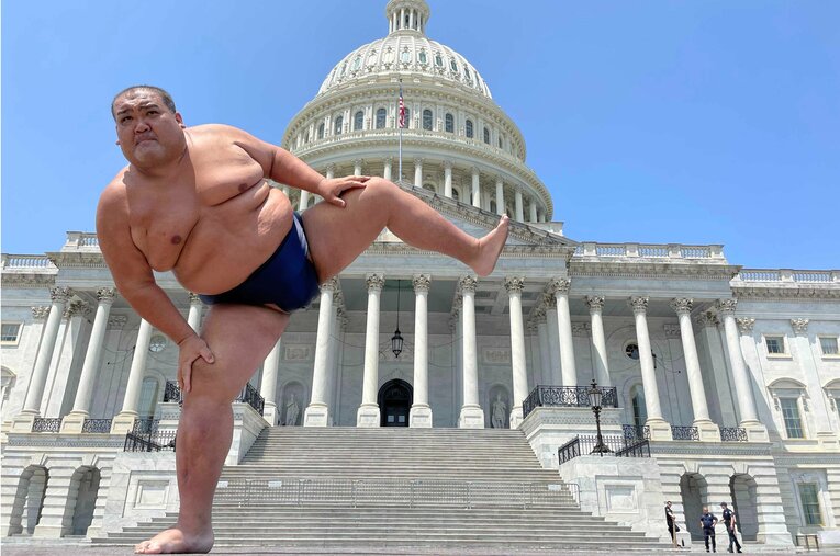 無名の元大相撲力士から転身し、ハリウッド映画にも出演した田代さん　©写真提供：田代良徳