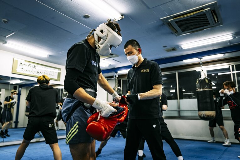 「めったにジム生にプロを薦めない」という片渕会長。阿部との出会いは忘れられない出来事だった　©︎Kiichi Matsumoto