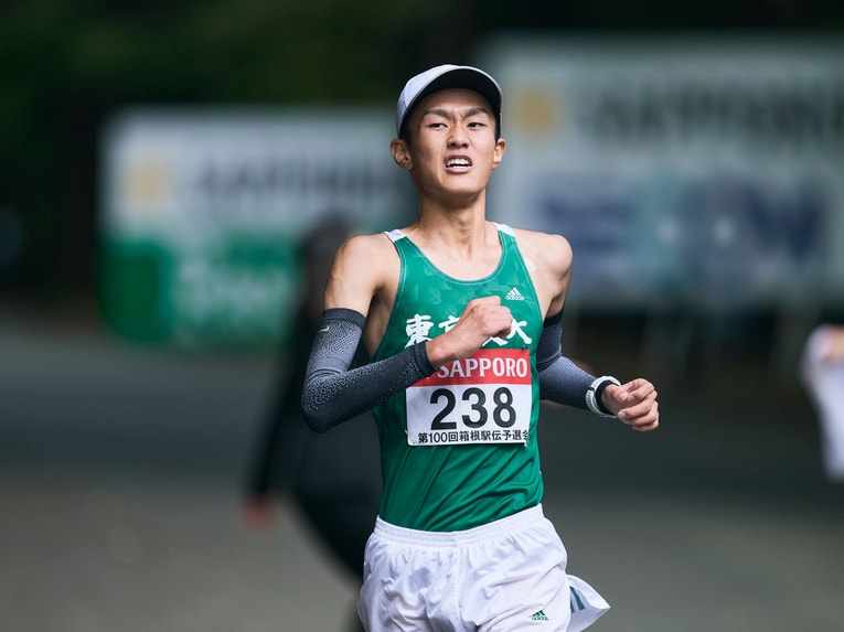 予選会で日本人トップの快走を見せた「怪物ルーキー」前田和摩。一躍東農大箱根出場の救世主に　©Yuki Suenaga