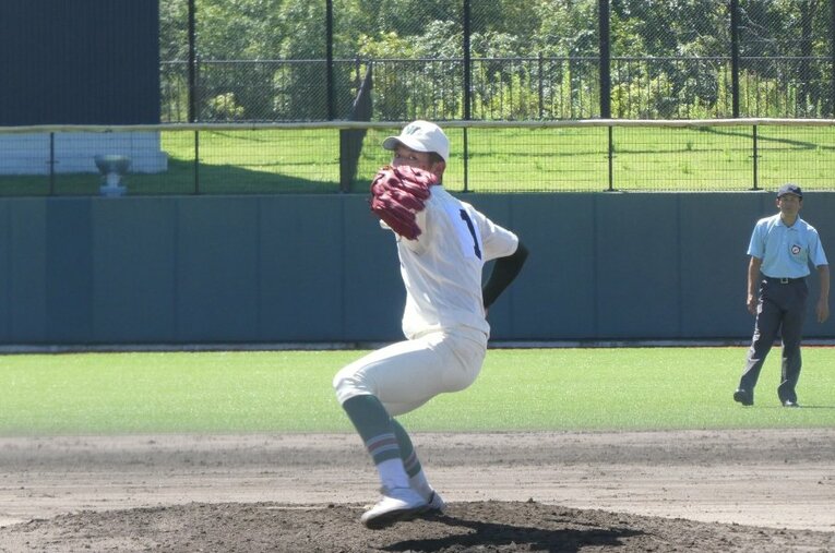 市立和歌山高校3年・小園健太 ／ photograph by Noriko Yonemushi