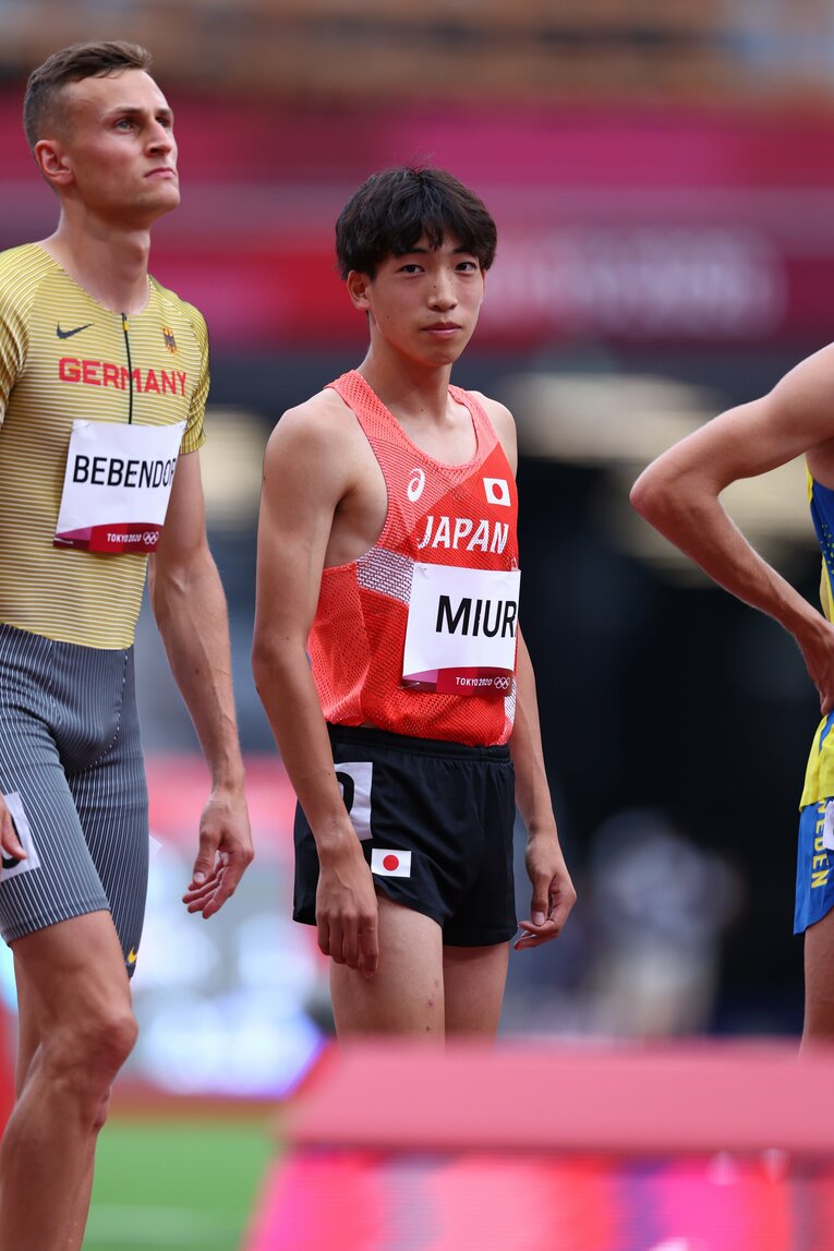 予選レース前の三浦　©JMPA