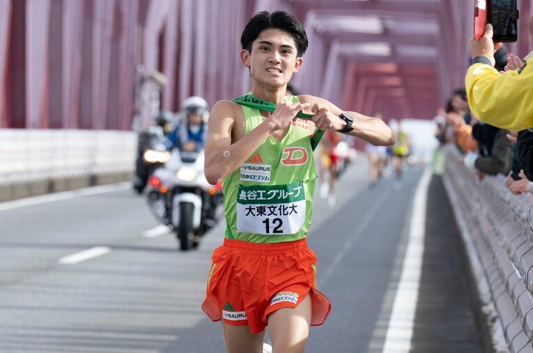 前回に続き、箱根駅伝で2区を務める予定の棟方一楽 ／ photograph by Yuki Suenaga