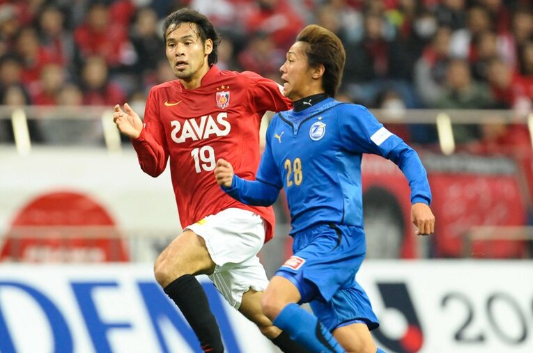 レッズ時代の高原とトリニータ時代の清武　©Sports Graphic Number