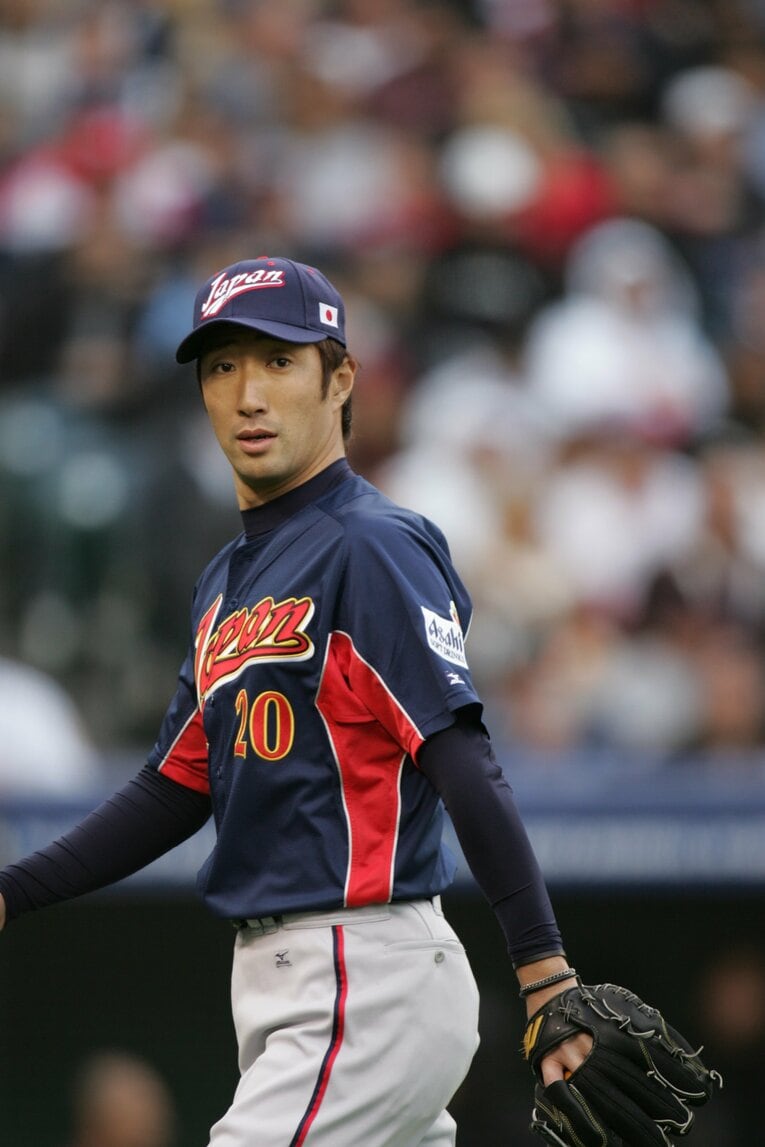 2006年WBC第2ラウンド、日本対アメリカ戦に登板した薮田　©Naoya Sanuki