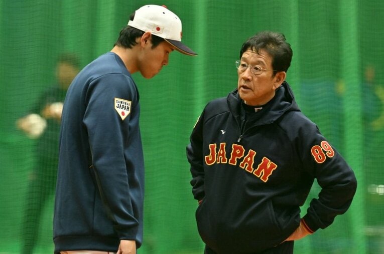 WBC開幕前の大谷と栗山監督　©Naoya Sanuki