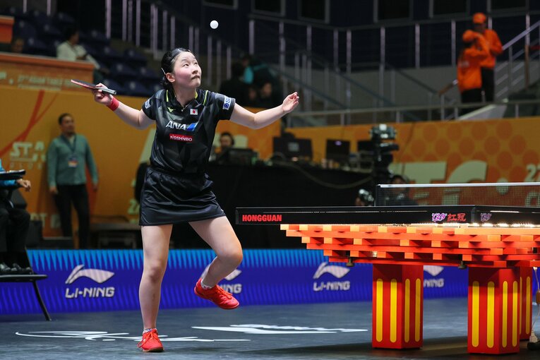 張本美和の孫頴莎戦　©Getty Images