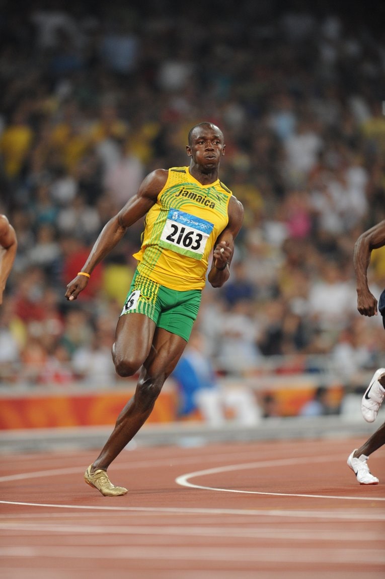 200m走のボルト　ⒸJMPA