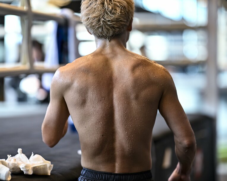 ピカソ戦直前、現地リヤドでの井上尚弥のジムワーク　©Hiroaki Finito Yamaguchi