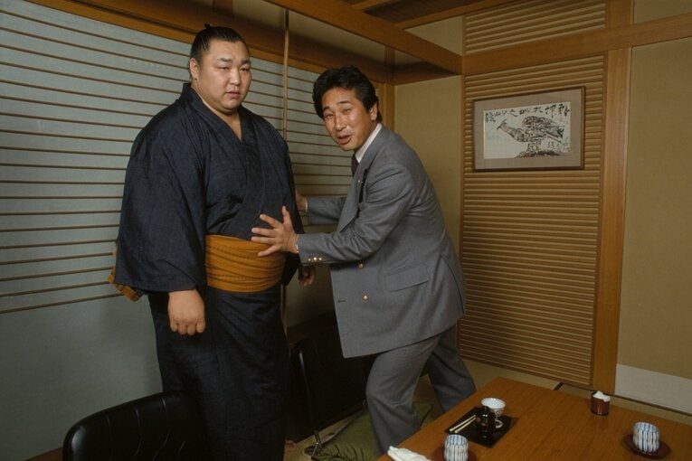 北の湖と星野仙一の対談　©Kazuhito Yamada