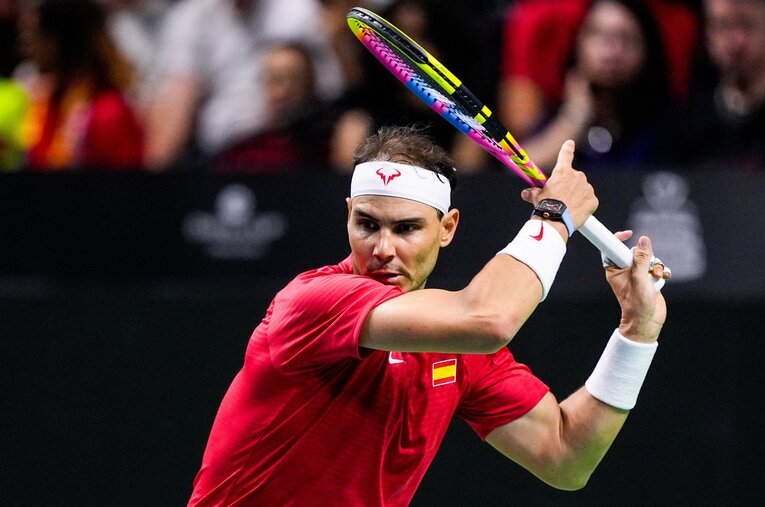 デビスカップ、スペイン対オランダ戦で最後の雄姿を見せたナダル。引退の舞台に団体戦を選んだのには彼らしい理由があった ／ photograph by Getty Images