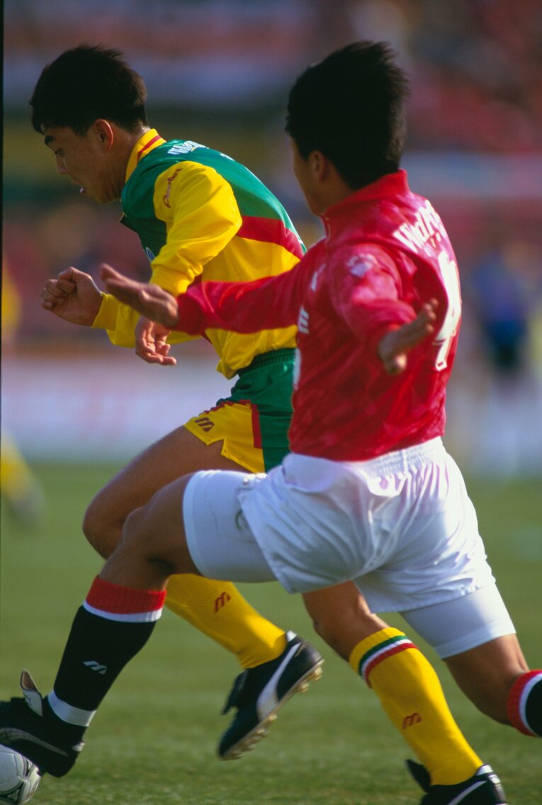 現役時代の城彰二と曺貴裁　©Takao YAMADA