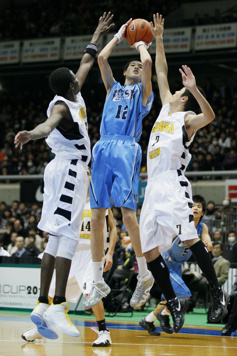 尽誠学園時代の渡邊雄太（2011年ウインターカップ決勝）©︎AFLO SPORT