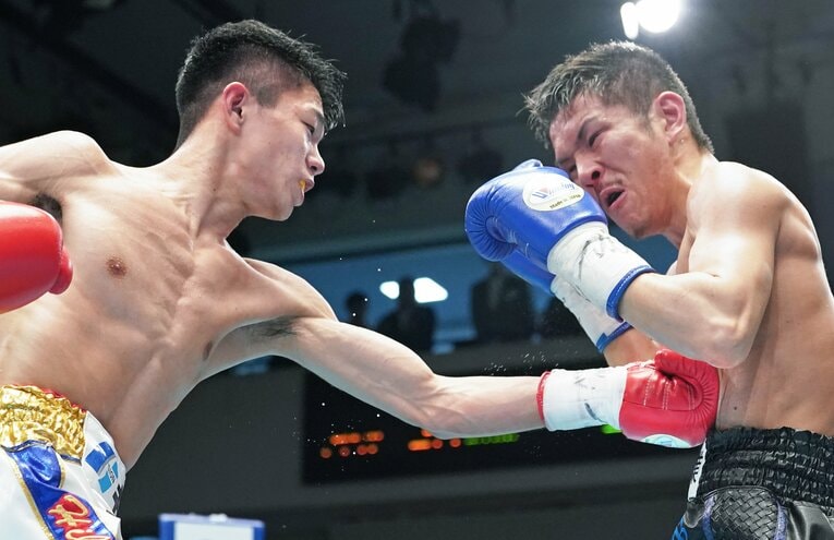 2019年2月、望月直樹との日本フライ級王座決定戦　©Naoki Fukuda