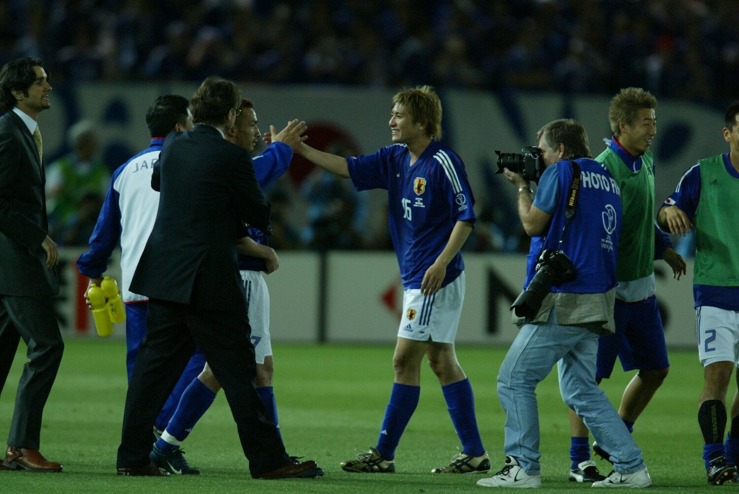 2002年の日韓W杯で「フラット3」の一翼を担った中田浩二　©Naoya Sanuki