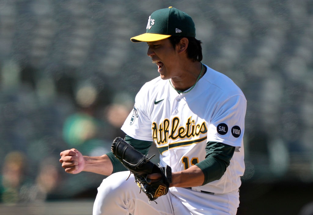 7月の藤浪　©Getty Images