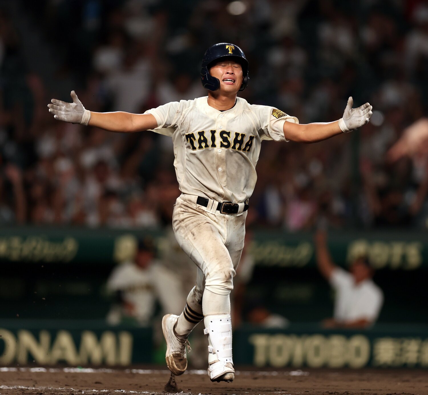 サヨナラ打を放った馬庭はこの表情 ©JIJI PRESS