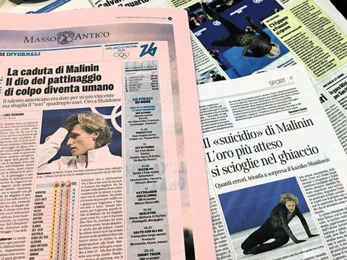 マリニン陥落「団体金が悲劇の前菜」「五輪史に残る波乱」イタリア各報道が生々しい…鍵山優真を指導コストナーは慮り「ラスト3人はさぞ重圧に」＜Number Web＞ photograph by Takashi Yuge