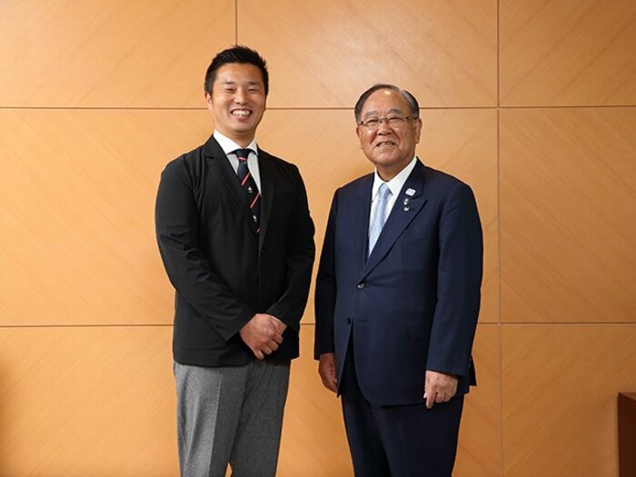 ラグビーW杯御手洗会長との対話で、NSBC発起人・池田純が考えたこと。＜Number Web＞ photograph by Shigeki Yamamoto