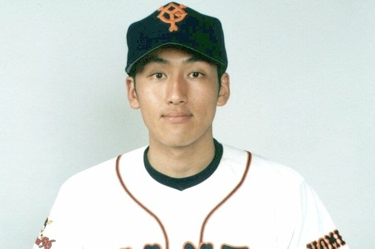 巨人ドラフト1位指名された頃の原俊介 ／ photograph by Kyodo News