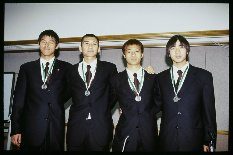 曽ケ端と同期入団だった中田浩二、小笠原満男、本山雅志（写真は99年）　©J.LEAGUE