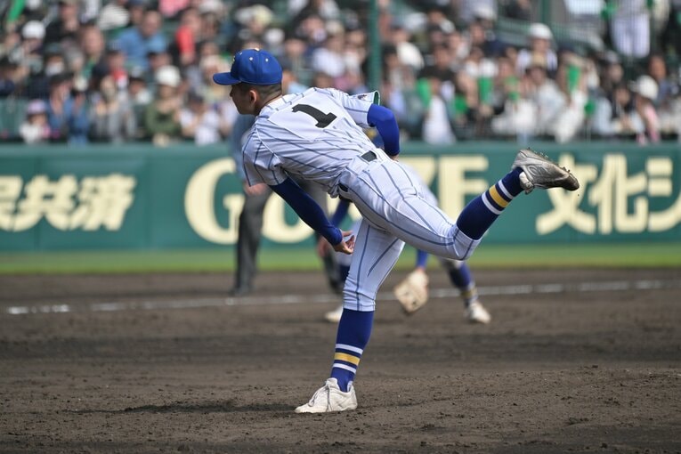 【2024年撮影】健大高崎のエース左腕、佐藤龍月　©Hideki Sugiyama