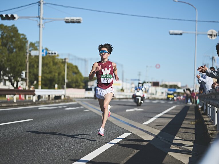 4区、早稲田大の山口智規　©Yuki Suenaga