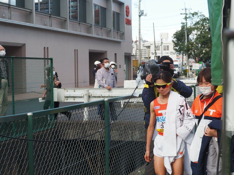 走り終えた後の不破　©Yu Saito