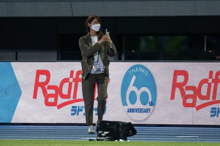 J1湘南ベルマーレの“名物広報”として活躍した遠藤さちえさん（写真／本人提供）