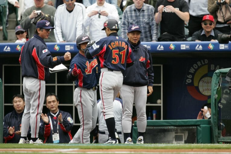 2006年WBC第2ラウンド、日本対アメリカ戦。王監督とイチロー　©Naoya Sanuki