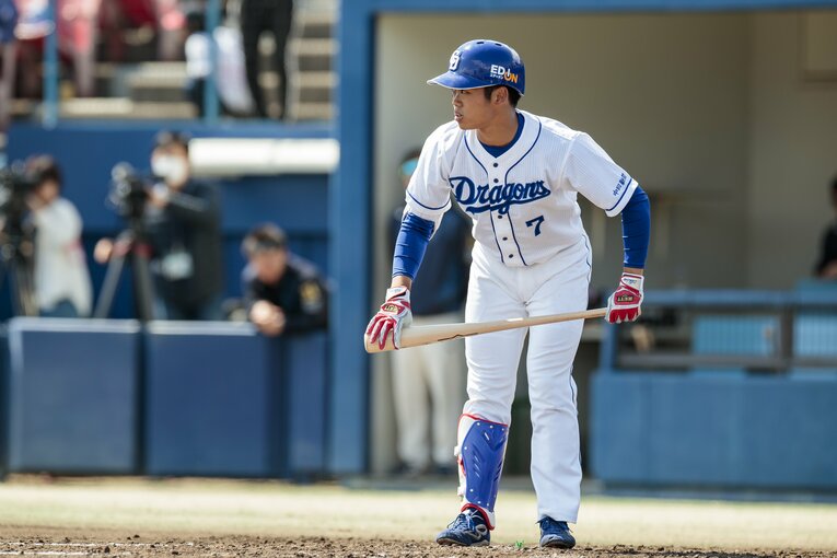 2019年3月、1年目の根尾　©Kiichi Matsumoto