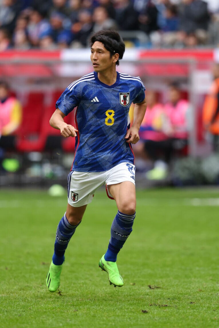 アメリカ戦の原口（※写真をクリック、スワイプすると原口のキャリアの歩みがご覧になれます）　©Getty Images