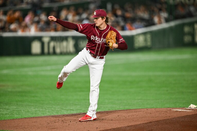 楽天のハワードは安定した投球を見せている　©Nanae Suzuki