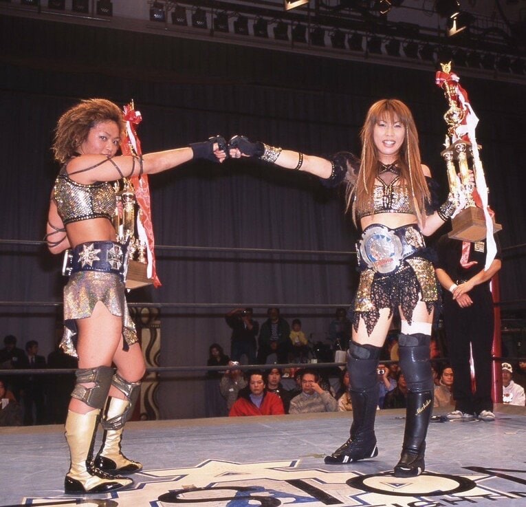 アルシオン時代は藤田愛（左）とのサイバージャンクスで、タッグの頂点に　Ⓒ本人提供