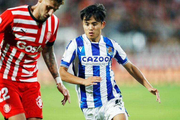 久保建英、ソシエダ同僚に「次は頼むよ」とウインク… カメラマンが収めた“1ゴール1アシスト＋余裕・信頼度アップの決定的瞬間”(20)