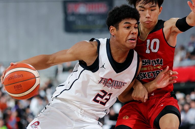 ウインターカップ連覇を果たした福岡大大濠で、高1ながら異彩を放った白谷柱誠ジャック。バスケ界の大器はどう成長曲線を描くか ／ photograph by Naoki Nishimura/AFLO SPORT