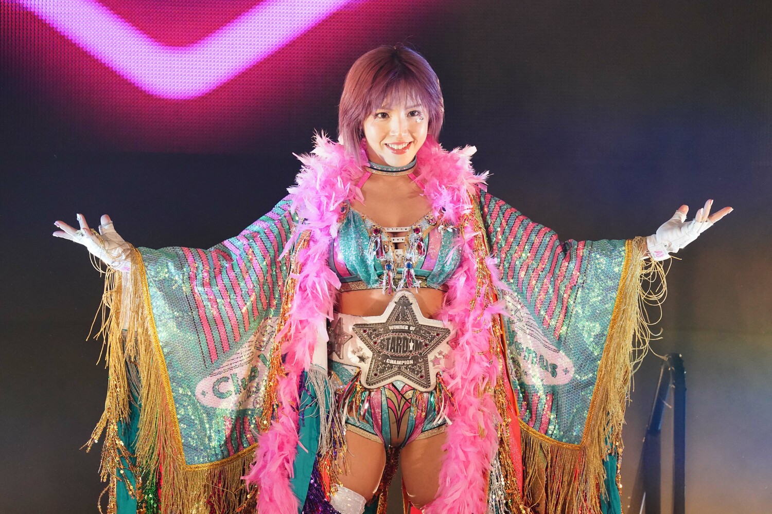 白川未奈は5月4日の福岡大会でなつぽいと対戦。白いベルトの初防衛に成功した