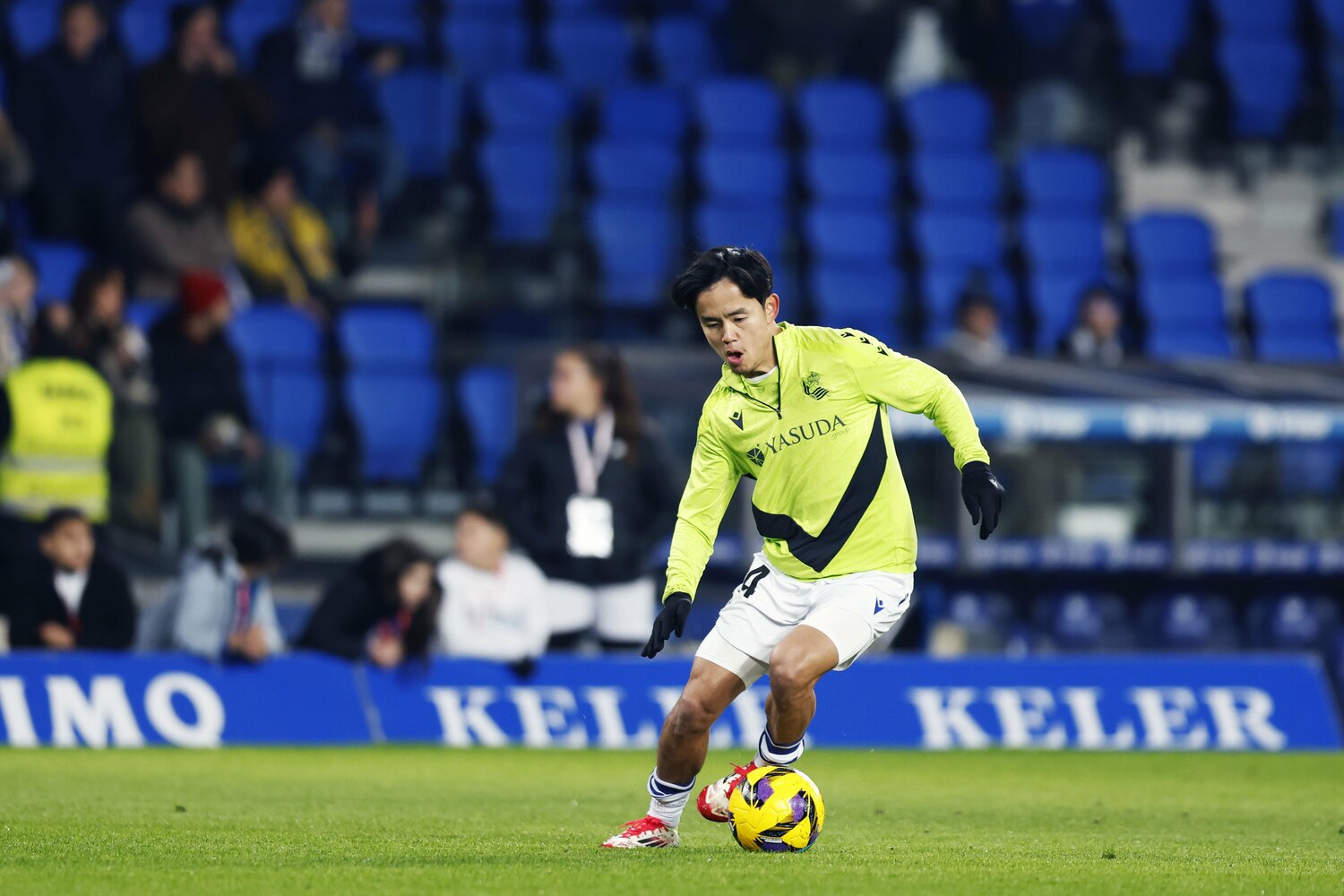 試合前のアップで、この日のゴールシーンに類似する動きを見せていた