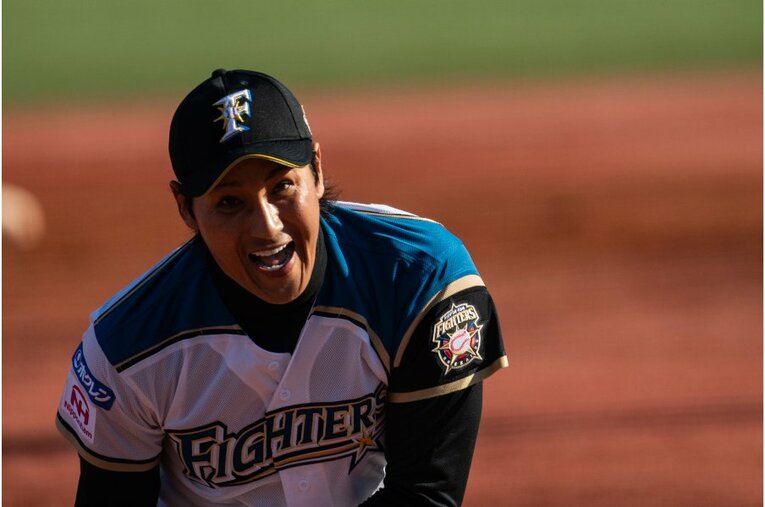 2020年トライアウトの新庄ビッグボス　©Nanae Suzuki