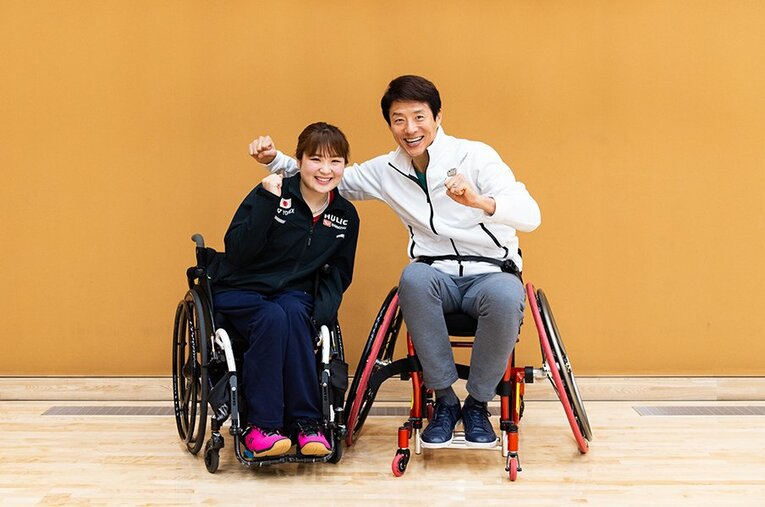 里見選手がスポーツを通じて伝えたいメッセージは、松岡さんの思いと同じものでした……。 ／ photograph by Nanae Suzuki
