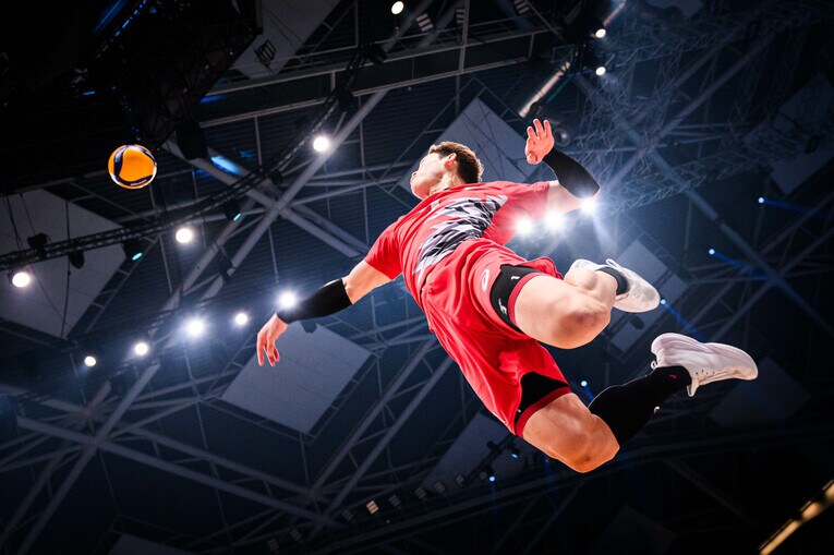 西田有志（VNL決勝フランス戦）©︎Volleyball World