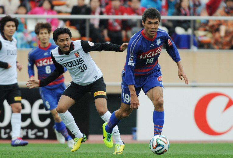 ヴァンフォーレ甲府時代（2014 年）©︎Masashi Hara/Getty Images