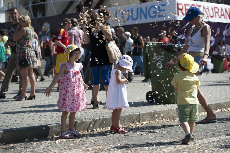 EURO2012でのウクライナの街の様子　©Takuya Sugiyama
