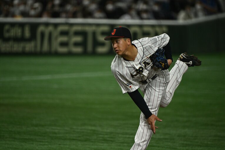 22年11月の侍ジャパン強化試合で登板した大勢　©︎Nanae Suzuki