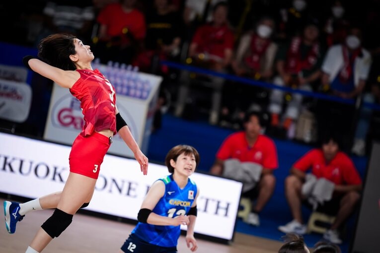古賀紗理那（VNL韓国戦）©︎Volleyball World