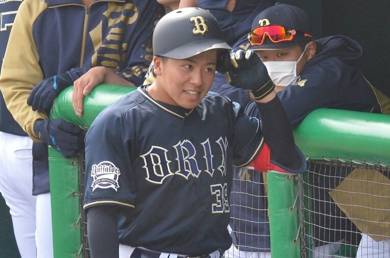 4月2日ウエスタンリーグで2ランを放ったルーキー池田陵真。ドラフト5位でオリックスに入団した ／ photograph by Sankei Shimbun